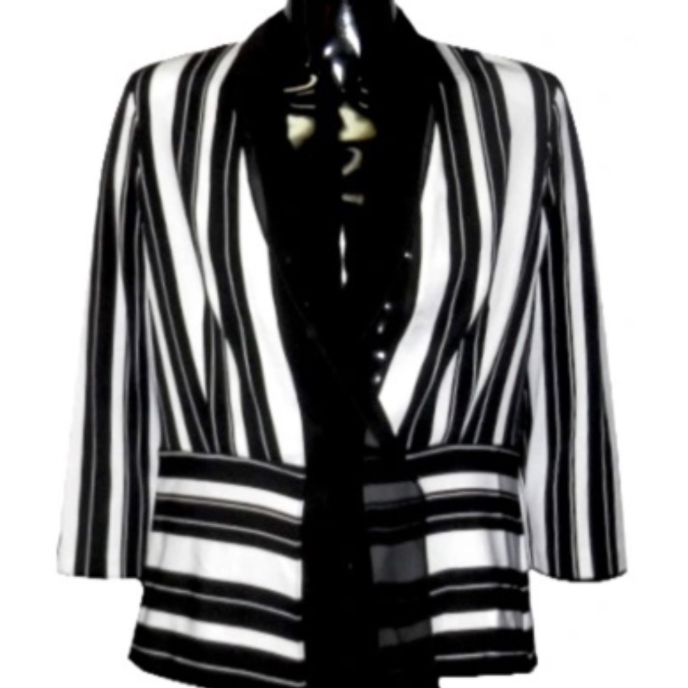 Black and White Striped Frank Layman Jacket
